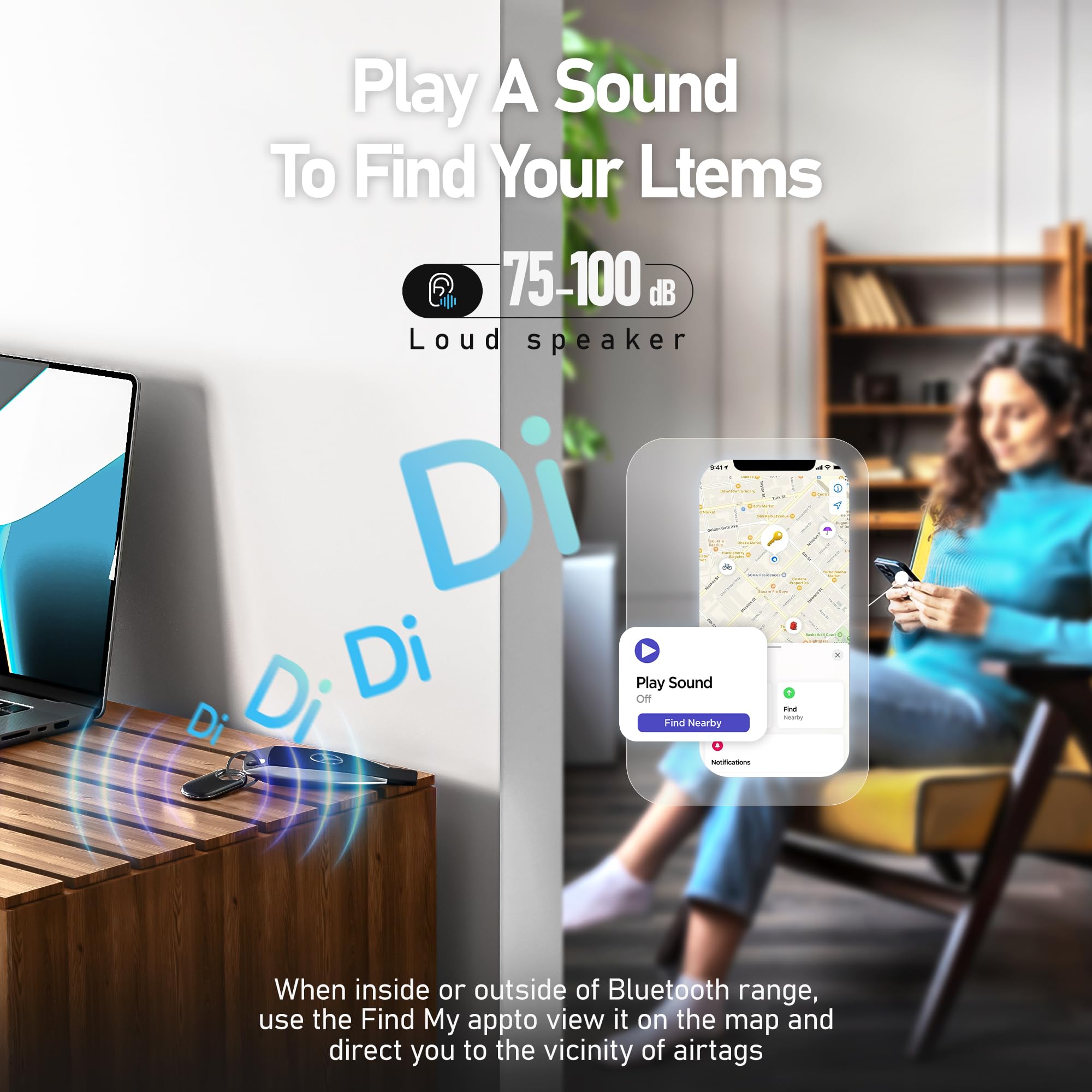 Air Tags-2 Pack Tracker Tag Work With Apple Find My (Ios 14.6 Above Only) Air Tag Smart Tag Item Finders For Key, Luggage, Backp